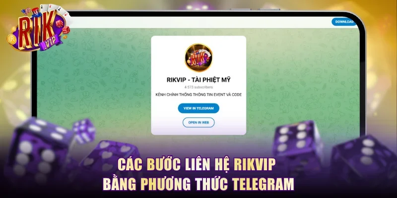 Hướng dẫn kết nối CSKH Rikvip qua app Telegram